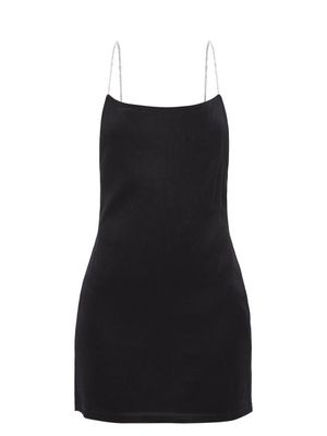 Gauge81 - Hira Crystal-strap Jersey Mini Dress - Womens - Black