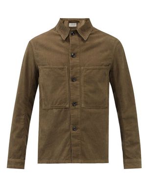 Lemaire - Patch-pocket Cotton-corduroy Overshirt - Mens - Brown