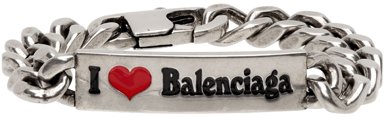 Balenciaga Silver Plate Gourmette Bracelet