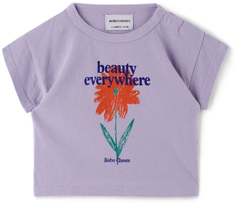 Bobo Choses Baby Purple Petunia T-Shirt