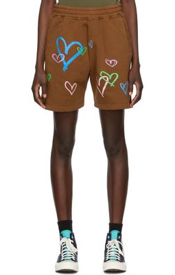 Kids Worldwide SSENSE Exclusive Brown Love You Shorts