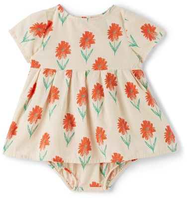 Bobo Choses Baby Off-White Petunia All-Over Bloomers & Dress Set