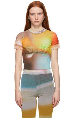 Ottolinger SSENSE Exclusive Multicolor Nylon Mesh T-Shirt