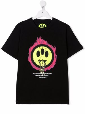 Barrow kids TEEN logo-print T-shirt - Black