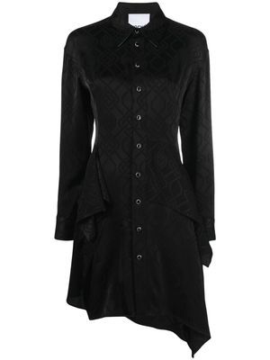 Koché long-sleeve shirt dress - Black