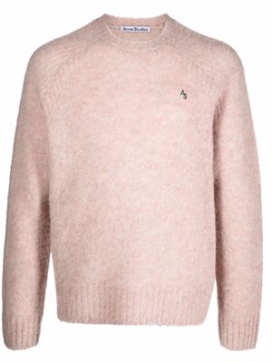 Acne Studios embroidered-logo wool jumper - Pink