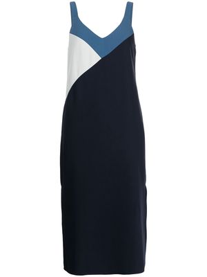 Armani Exchange tonal sleeveless dress - Blue