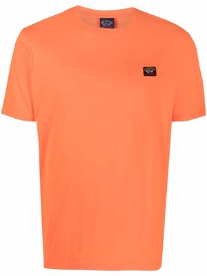 Paul & Shark logo-patch cotton T-shirt - Orange