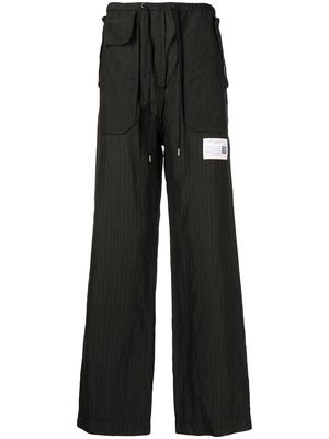 Maison Mihara Yasuhiro pinstripe straight-leg trousers - Black