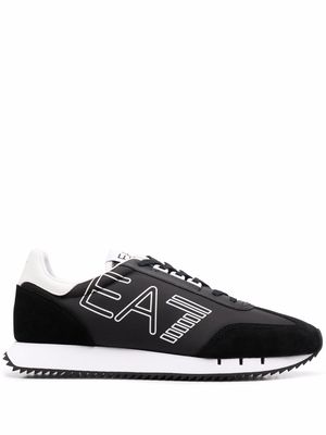 Ea7 Emporio Armani logo-print lace-up sneakers - Black