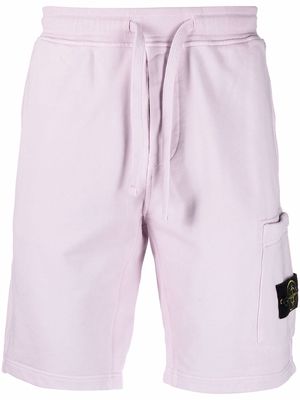 Stone Island logo-patch track shorts - Pink