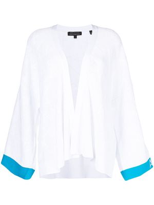 Armani Exchange monogram-knit cardigan - White