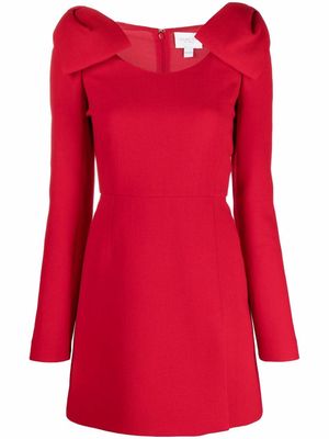 Giambattista Valli bow-detail wool dress - Red