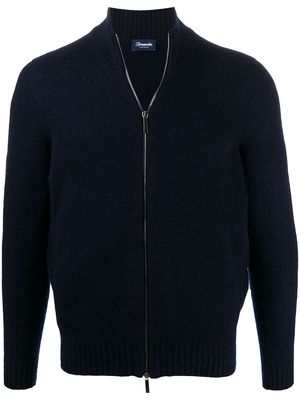 Drumohr zip-up wool cardigan - Blue
