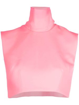 Alex Perry high neck cropped top - Pink