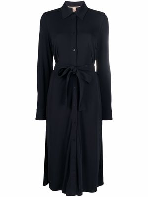 BOSS long-sleeved shirt dress - Blue