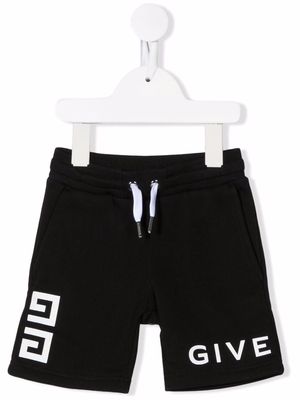 Givenchy Kids logo-print shorts - Black