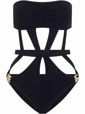 Dolce & Gabbana crossover strap one-piece - Black