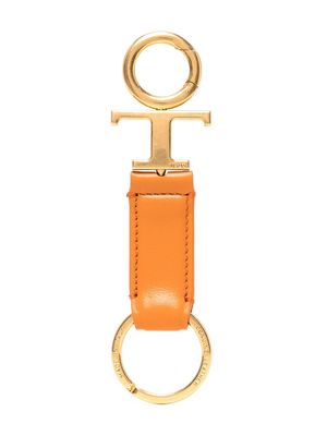 Tod's T-logo charm keychain - Orange