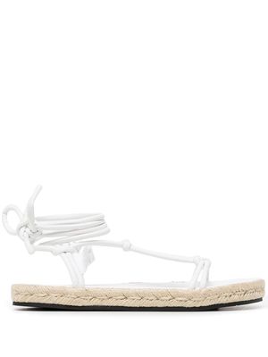 Armani Exchange wraparound strappy sandals - White