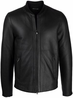 S.W.O.R.D 6.6.44 zip-up leather jacket - Black