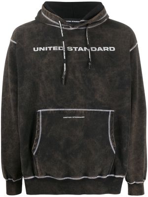 United Standard logo print hoodie - Black
