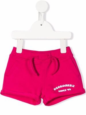Dsquared2 Kids logo-print cotton shorts - Pink