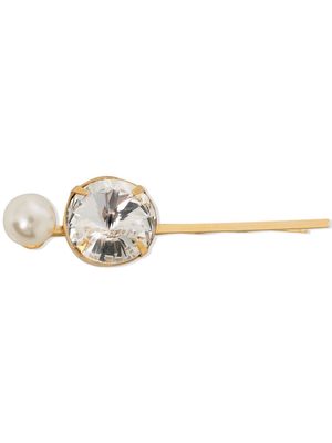 Jennifer Behr Ines crystal-pearl bobby pin - Gold