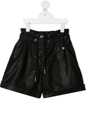 Alberta Ferretti Kids faux leather shorts - Black