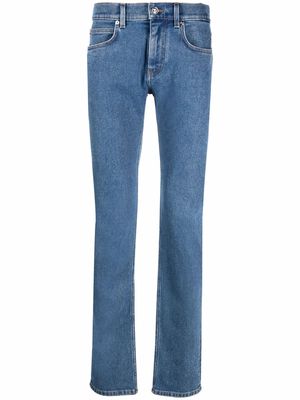 Versace straight-leg greca-print jeans - Blue