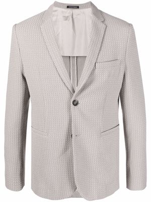 Emporio Armani single-breasted fitted blazer - Neutrals