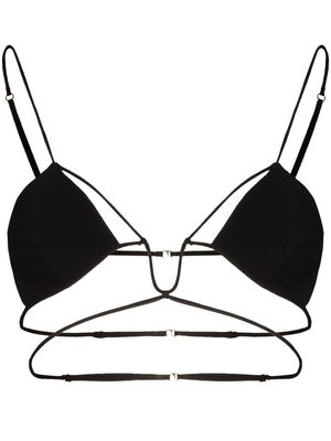 Nensi Dojaka cut-out multi-strap bra - Black