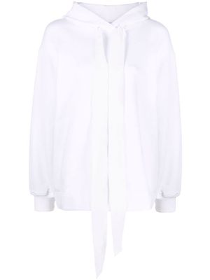 Patou illustration-print oversized cotton hoodie - White