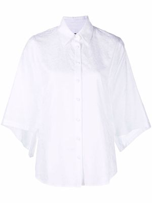 Federica Tosi flared-sleeves cotton shirt - White