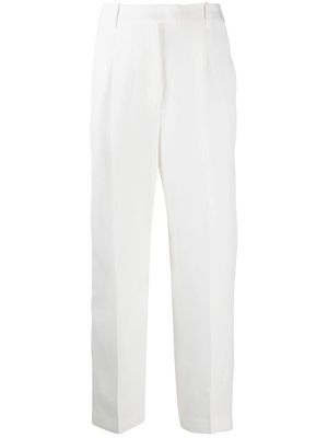 Ermanno Scervino high-waisted pleat detail trousers - White