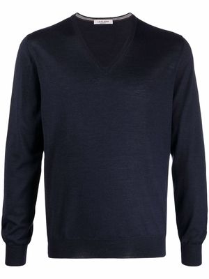 Fileria V-neck knit jumper - Blue