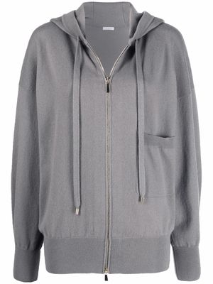 Malo zip-up cashmere-blend hoodie - Grey