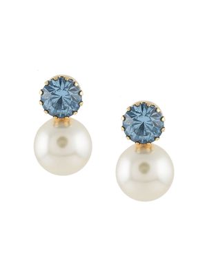 Jennifer Behr Ines pearl earrings - Blue