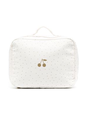 Bonpoint polka dot print carry case - White