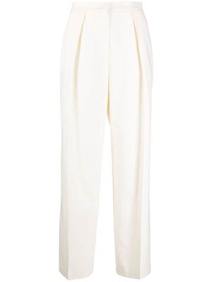 12 STOREEZ high rise pressed crease trousers - Neutrals