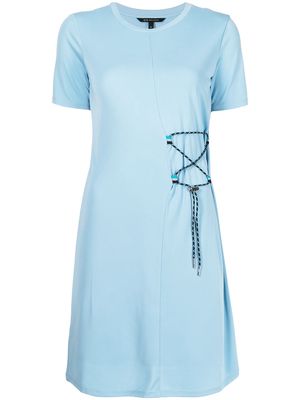 Armani Exchange drawstring-embellished T-shirt dress - Blue