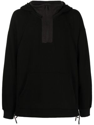 White Mountaineering layered pullover hoodie - Black