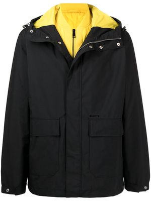 Armani Exchange double-layered hooded jacket - Black