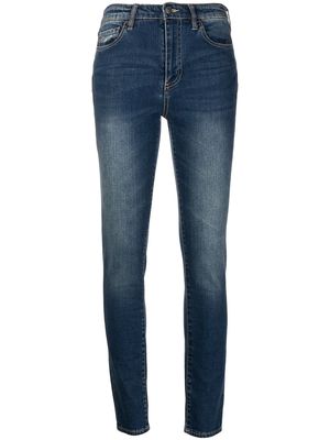 Armani Exchange high-rise slim-cut jeans - Blue