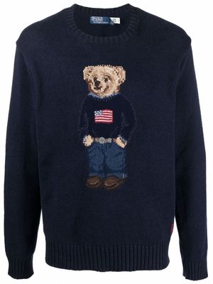 Polo Ralph Lauren Polo Bear motif knitted jumper - Blue