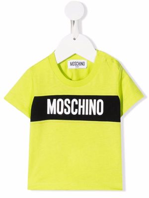 Moschino Kids logo-print cotton T-Shirt - Green