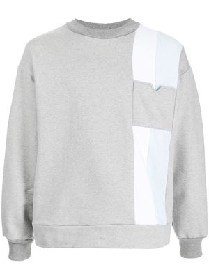 Anglozine colourblock pocket sweatshirt - Grey