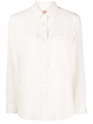 BOSS short-sleeve silk shirt - Neutrals