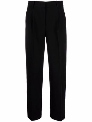 Theory straight-leg high-waisted trousers - Black