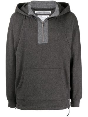 White Mountaineering pullover layered hoodie - Grey